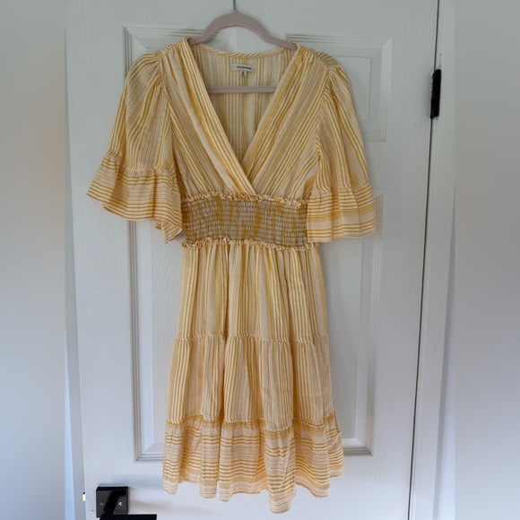 Max Studio Dresses & Skirts - Max Studio Yellow Striped Midi Dress